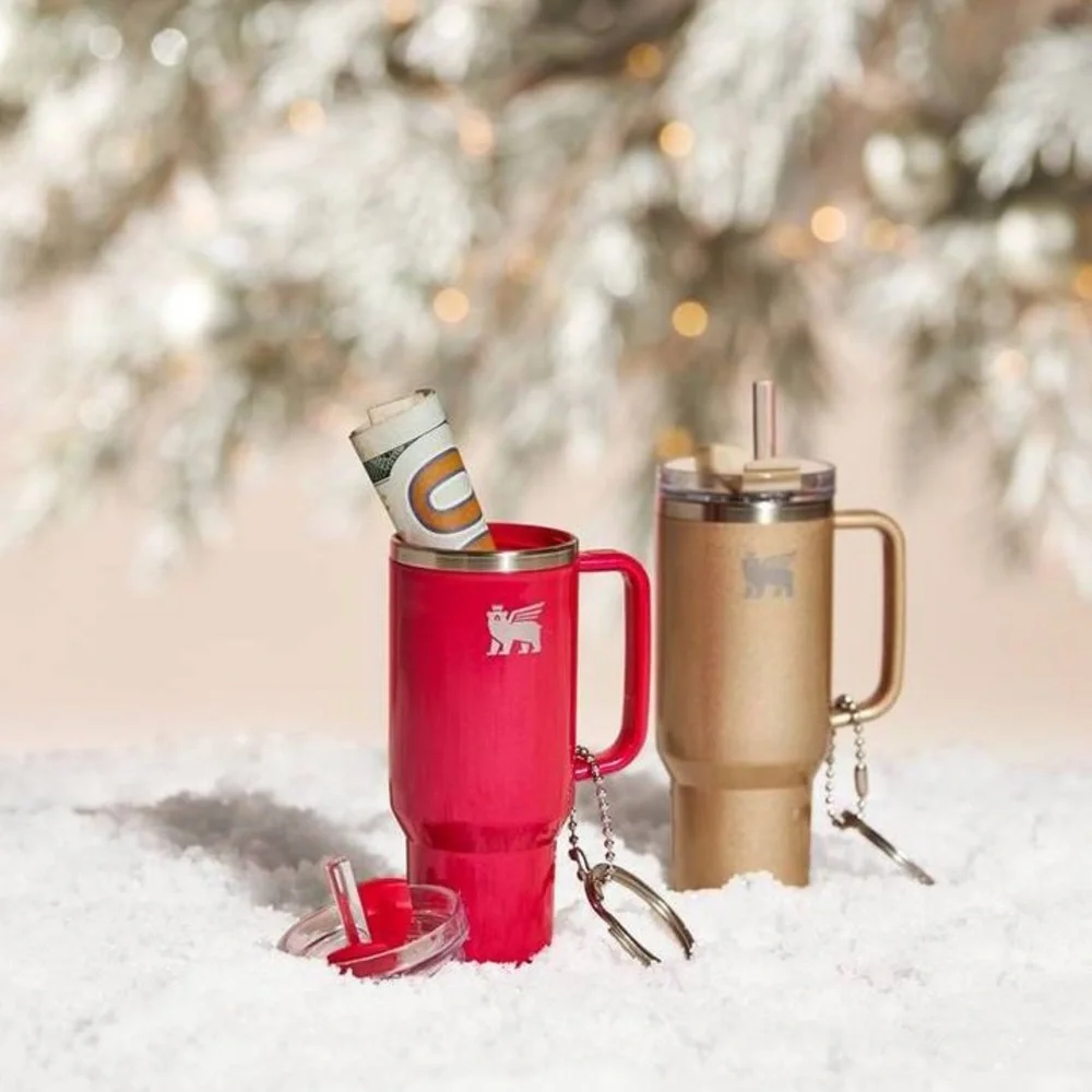 Stanley LIMITED EDITION 2024 Mini Quencher Keychain Ornament Champagne